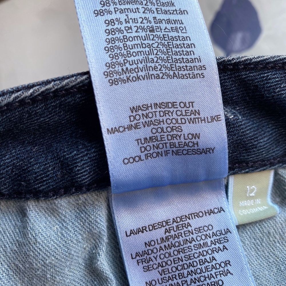 Michael Kors Dark Wash Skinny Jean Size 12 - Picture 3 of 7